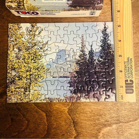 tuco picture puzzle square top mountain wyoming 7x5.25inch age 7+ - Picture 4 of 6